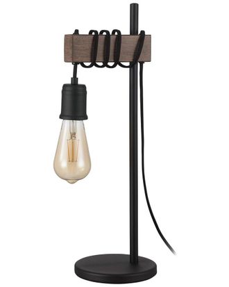 Eglo Eglo Violon 1 Light Open Bulb Table Lamp With Black & Dark Brown Finish