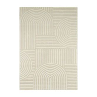 Sweeek Alfombra interior con dise&ntilde;o gr&aacute;fico arcos, crema, crema