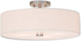 Livex Lighting Livex Meridian 4-Light Brushed Nickel Ceiling Mount