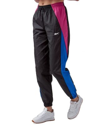 Reebok Womens Reebok Woven Track Pants Semi Proud Pink Pockets Drawstring Wasit FTS692
