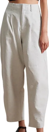 Apiece Apart Bari Crop Trouser In Flax
