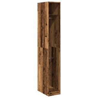 Berkfield Home Wardrobe Old Wood 30x50x200 cm Engineered Wood in Brown | Size: 30 x 50 x 200 cm