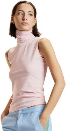 Cynthia Rowley Sutton Sleeveless Turtleneck in Pink at Nordstrom, Size X-Small