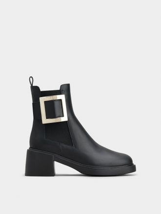 Roger Vivier Viv Rangers Chelsea Booties in leather