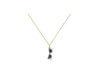 Kate Spade New York Sweet Treasures Mini Pendant Womens Necklace Blue Gold, Brass/Cubic Zirconia