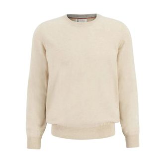 Brunello Cucinelli Heren, Truien, Beige, Maat: L Kasjmier
