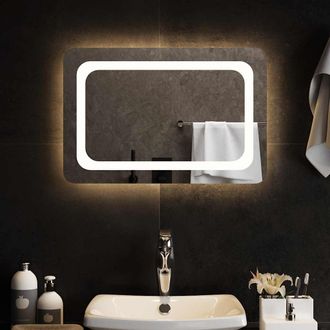 vidaXL Espejo De Ba&ntilde;o Con Led 60x40 Cm Vidaxl