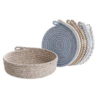 OEM Salvamanteles Redondos De Algod&oacute;n, 20 Cm, Juego De 7, Para Ollas Y Sartenes