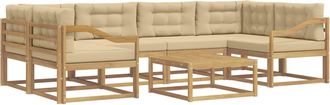 vidaXL Conjunto De Sof&aacute;s De Exterior 5 Uds. Y Beige Vidaxl