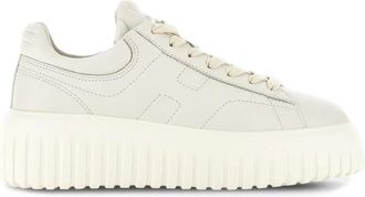 Hogan H-Stripes - Dames - Sneakers - Beige - 40 EU - Leer - Schoenen