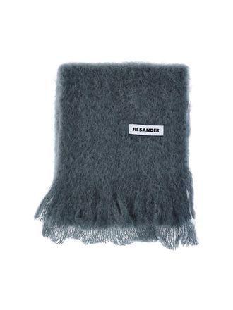 Jil Sander Mens Scarfs Grey Mohair