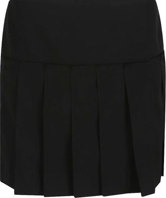 Alexander McQueen Minigonna in lana - Nero