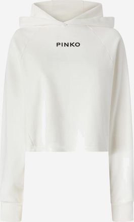 Pinko Pinko Cropped Cotton Sweatshirt With Logo