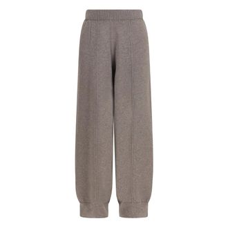 Fabiana Filippi Pantaloni in Maglia a Gamba Dritta - - Trousers - Donna - Grigio - S