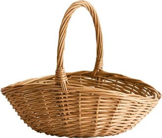 OEM Cesta De Mimbre Con Asa, Cesta De La Compra De Mimbre, Cesta De Regalo, Cesta De Picnic, Cesta De Almacenamiento De Cocina - Grande