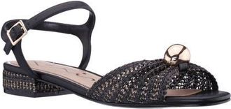 Nina Slater Ankle Strap Sandal in Black at Nordstrom, Size 8.5