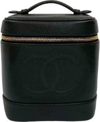 Chanel Pre-owned Coco Mark Vanity Bag - Dames - Vintage Handtas - Zwart - ONE Size - Vintage