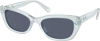 Swarovski SK6019 Polarized 10242V Womens Sunglasses Blue Size 54