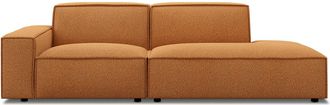 Castlery Customized Dark Brown Performance Side Chaise Sofa Right Facing | Jonathan by Castlery, Castlery Furniture, Orange