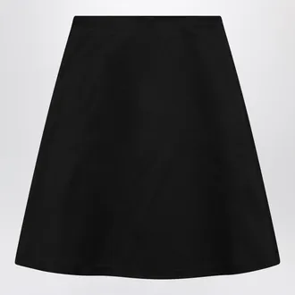 The Garment Black Cotton Blend Kelly Skirt