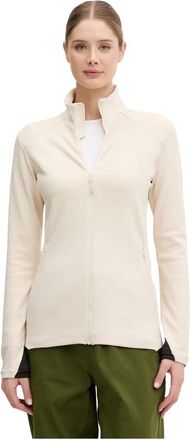 Jack Wolfskin Astrotrail FZ - Dames - Outdoor shirts - Beige - M - Wol - Fitness