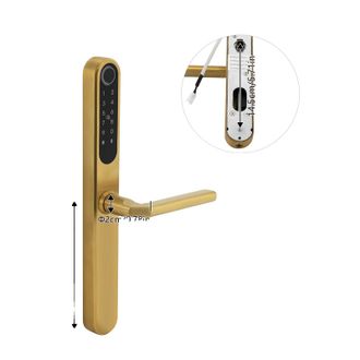 OEM Cerradura Inteligente, Acceso Por Huella Dactilar, Conectividad Bluetooth, Color Oro