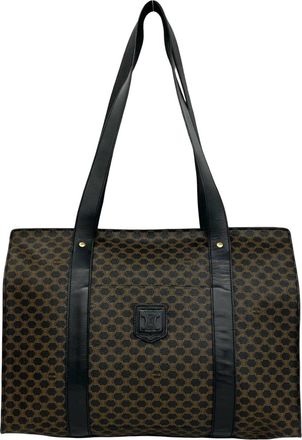 Celine Black Brown Pvc Leather Handbag Tote Bag (Pre-Owned)