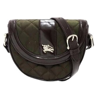 Burberry Pre-owned Pochette Schoudertas - Dames - Pre-owned - Groen - Maat: ONE Size Nylon