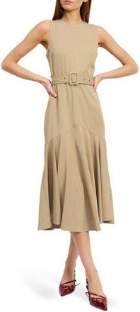 En Saison Autumn Belted Midi Dress in Khaki at Nordstrom Rack, Size X-Small