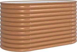 vidaXL Arriate elevado Marrón 160 x 80 x 81 cm Acero Vidaxl