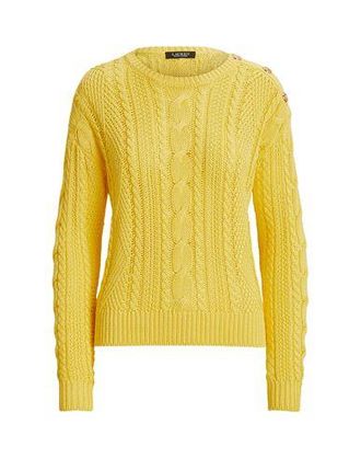 Ralph Lauren ARAN-KNIT COTTON SWEATER