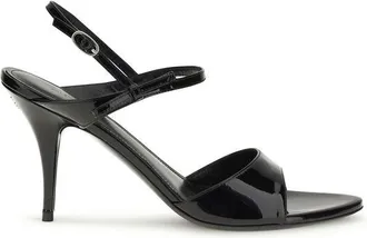 Balenciaga Black Calf Leather Bos Taurus Stiletto Heel Womens Sandals