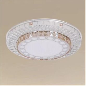 Trade Shop Trade Shop - Copy Of Plafoniera Da Soffitto 65w &Oslash;50cm Led Design A Strati Cristalli Fiori Luce Fredda 08220