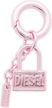 Diesel Metal Keyring Charm With Padlock Design