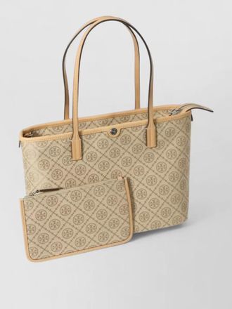 Tory Burch t monogram canvas small tote bag