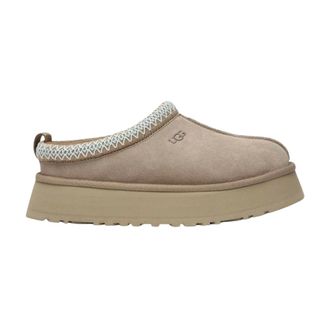 UGG Slippers, female, Beige, Size: 11 US Leather Textile Sandals
