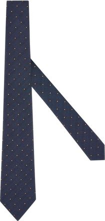 Boggi Milano Accessoires, Heren, Blauw, ONE Size, Katoen, Stip Katoenmix Stropdas