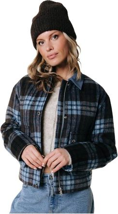 Colourful rebel Malou Brushed Check Coach Jacket - Dames - Jassen - Bruin - Maat: L Poliester