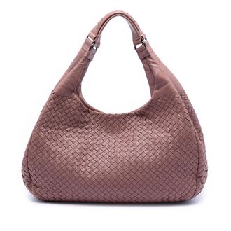 Bottega Veneta Pre-owned Womens Large Nappa Intrecciato Campana - Rose Gold Leather - One Size