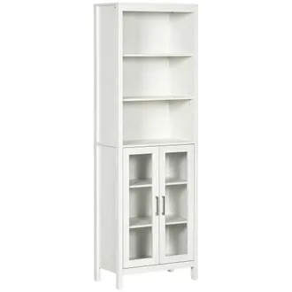 Kleankin Armario de ba&ntilde;o 53x30x162 cm blanco