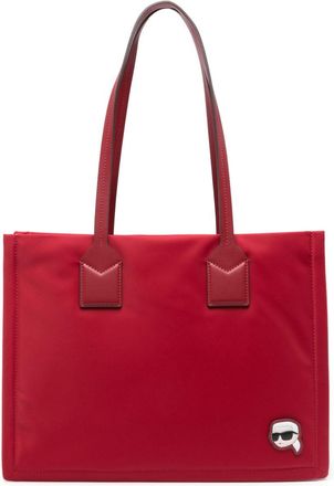 Karl Lagerfeld medium Ikon tote bag - women - Recycled Polyester/Polyurethane/Recycled Polyamide - One Size - Red