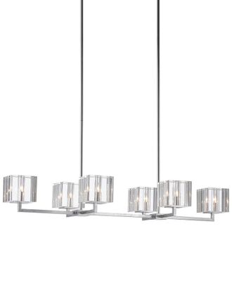 Currey & Company 19.25In Valerio Silver 6-Light Optic Crystal Chandelier