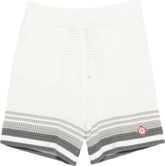 Casablanca Crochet Striped Shorts