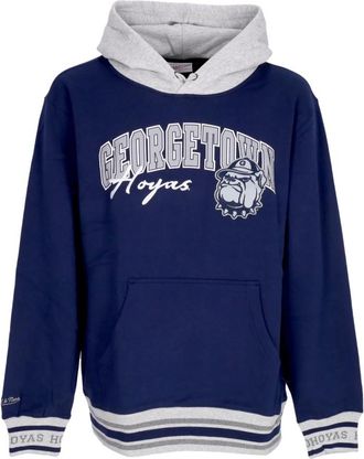 Mitchell & Ness Georgetown Hoyas Vintage Logo Hoodie - Heren - Hoodies - Blauw - L - Katoen - Hoodies & sweatvesten
