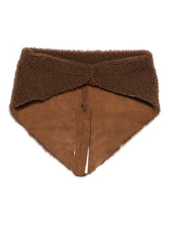 Salvatore Santoro shearling scarf - Brown