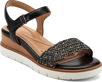 Easy Spirit Edythe Wedge Sandal in Black at Nordstrom, Size 10.5