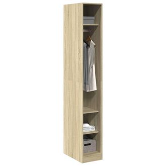 Berkfield Home Wardrobe Sonoma Oak 30x50x200 cm Engineered Wood in Tan | Size: 30 x 50 x 200 cm