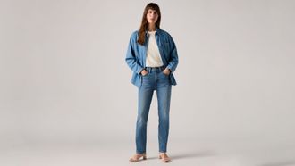 Levi's 724 High Rise Straight Jeans - Womens - 24X28 - Blue