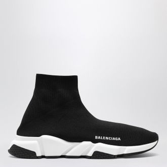 Balenciaga Black mesh and white Speed Sneakers