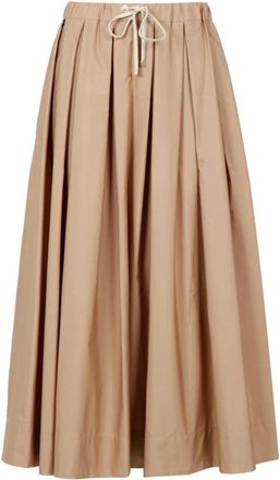 Max Mara Rokken, Dames, Bruin, S, Katoen, Pineta Rok